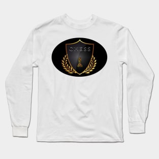 Chess Shield with Colorful Pion 1 Long Sleeve T-Shirt